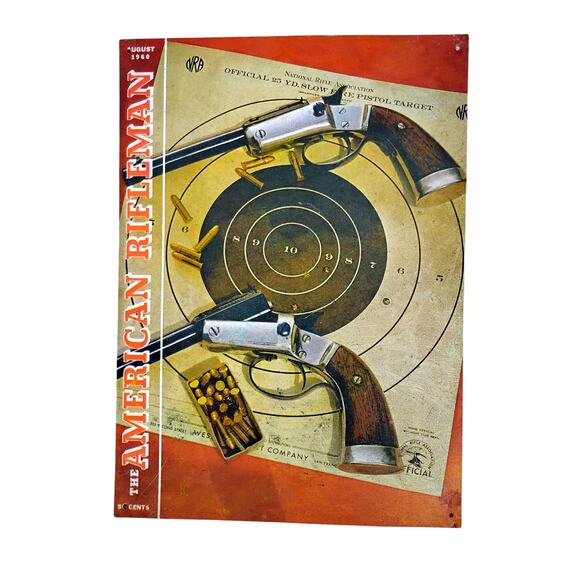 🧨 Original American Rifleman Metal Sign 🔫 NRA Stevens USA - Picture 3 of 14